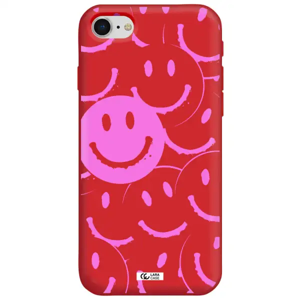 Smile Purple Apple iPhone se 2020 Silicone Imperial Red Case