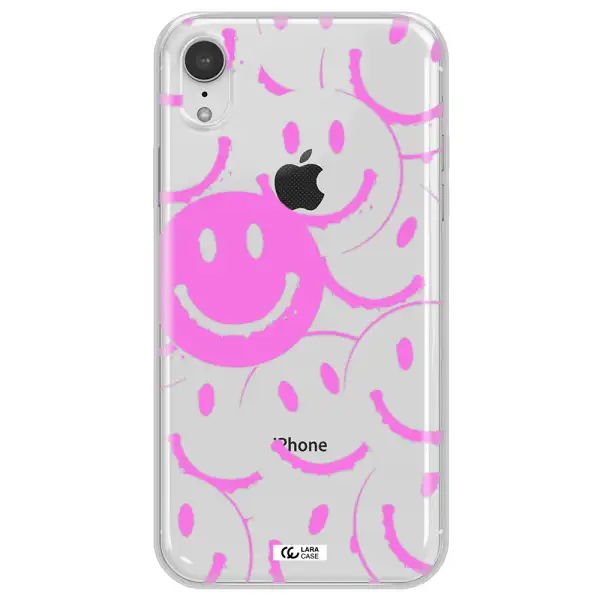 Smile Purple Apple iPhone XR Clear TPU Case