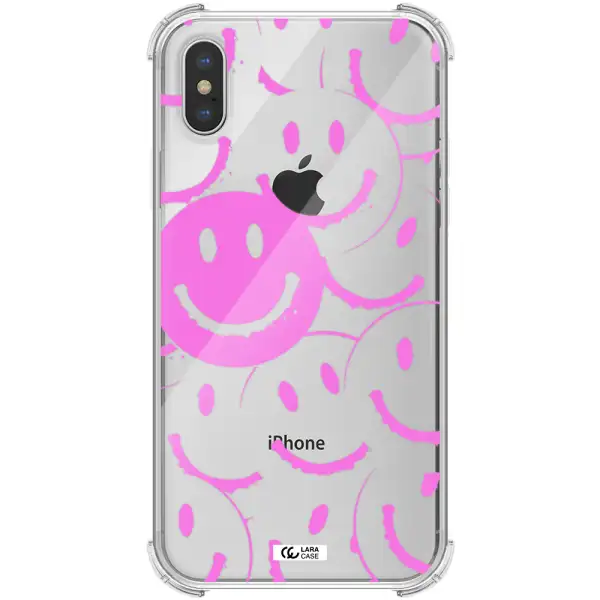 Smile Purple Apple iPhone XS Clear PC Case
