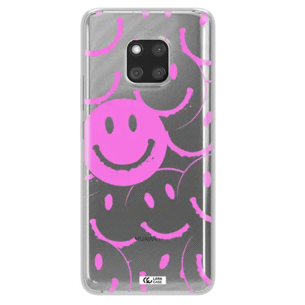 Smile Purple Huawei Mate 20 Pro Clear TPU Case