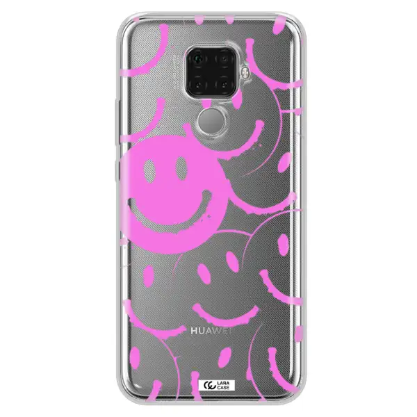 Smile Purple Huawei Mate 30 Lite Clear TPU Case