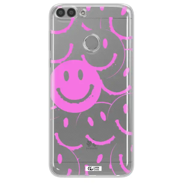 Smile Purple Huawei P Smart Clear TPU Case