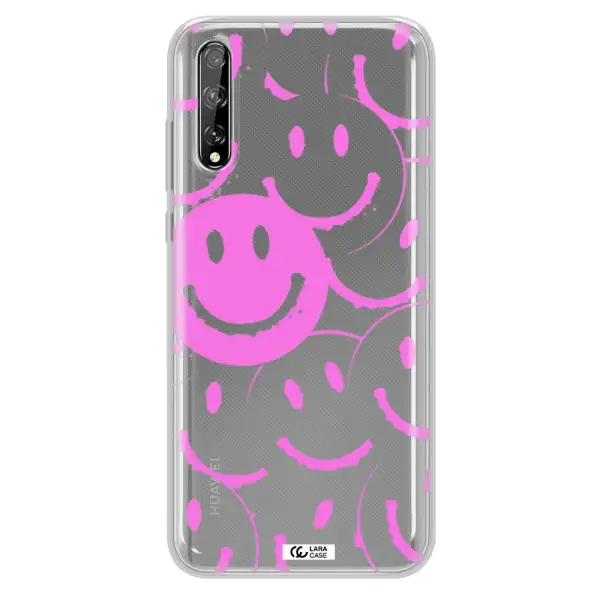 Smile Purple Huawei P Smart S Clear TPU Case
