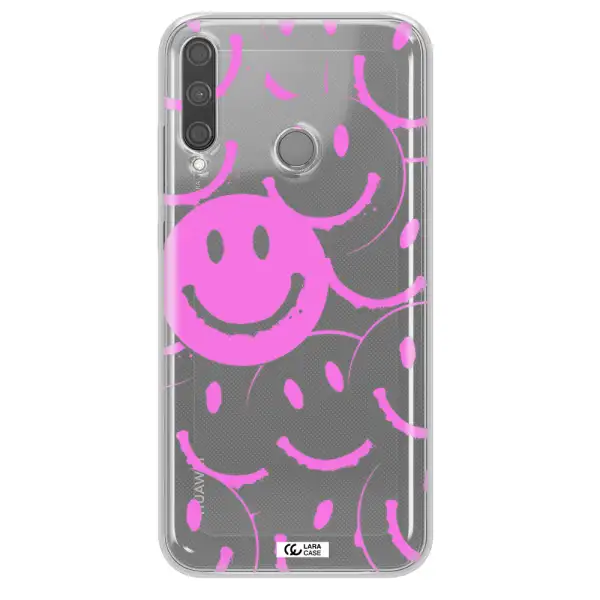 Smile Purple Huawei P40 Lite E Clear TPU Case
