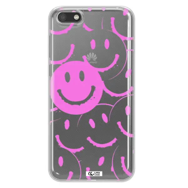 Smile Purple Huawei Y5 2018 Clear TPU Case