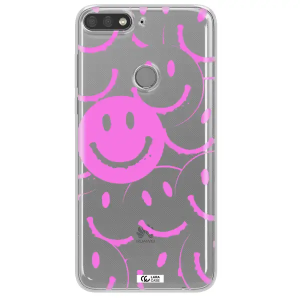 Smile Purple Huawei Y7 Prime 2018 Clear TPU Case
