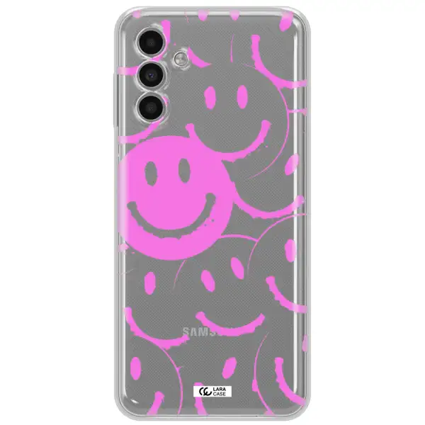 Smile Purple Samsung A13 5G Clear Tpu Case