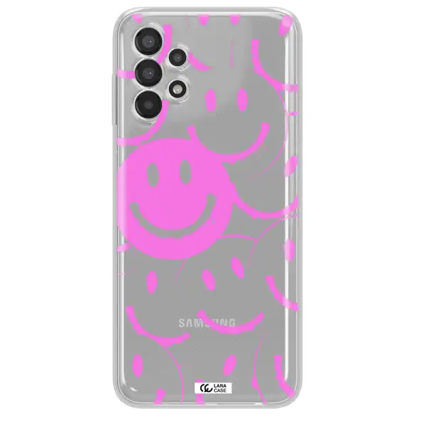 Smile Purple Samsung A13 Clear TPU Case