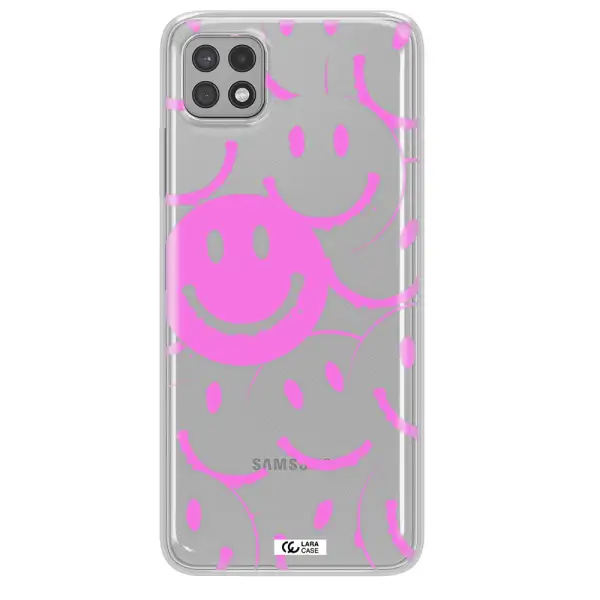 Smile Purple Samsung A22 5g Clear TPU Case