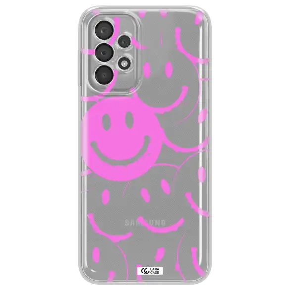 Smile Purple Samsung A23 5G Clear Tpu Case