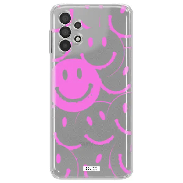 Smile Purple Samsung A32 4G Clear Tpu Case