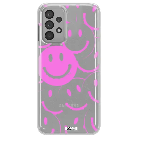 Smile Purple Samsung A33 Clear TPU Case