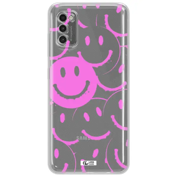 Smile Purple Samsung A41 Clear Tpu Case