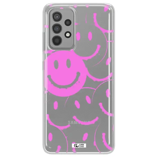 Smile Purple Samsung A52 Clear TPU Case