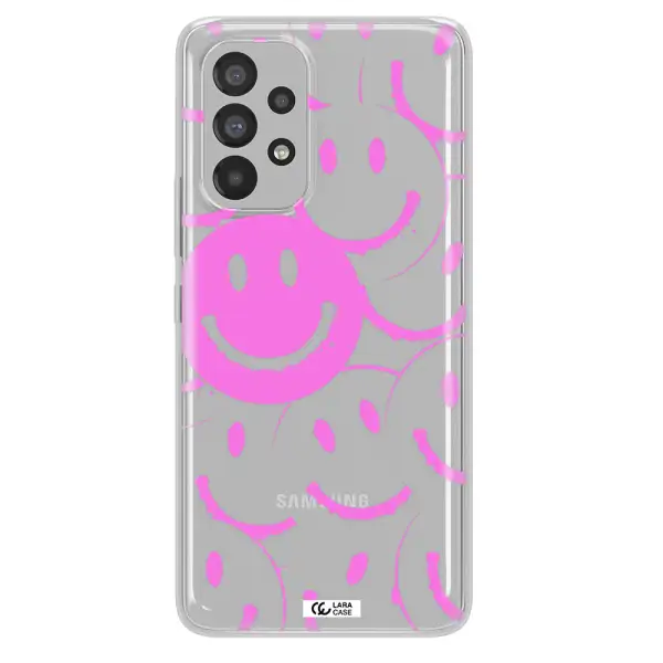 Smile Purple Samsung A53 Clear TPU Case