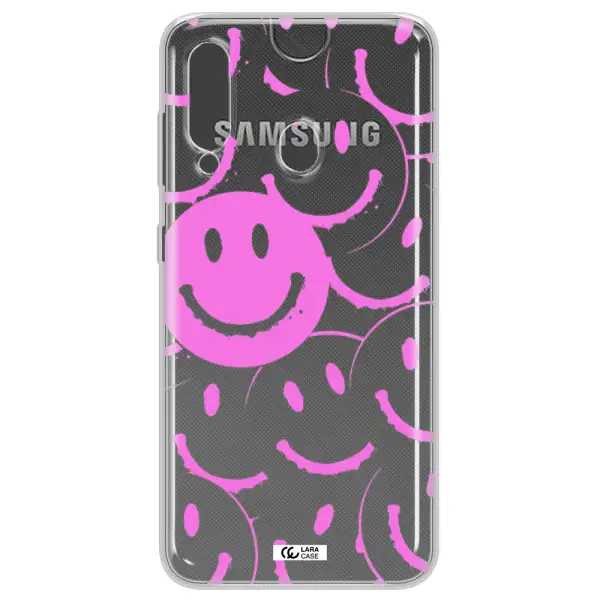 Smile Purple Samsung A60 Clear TPU Case