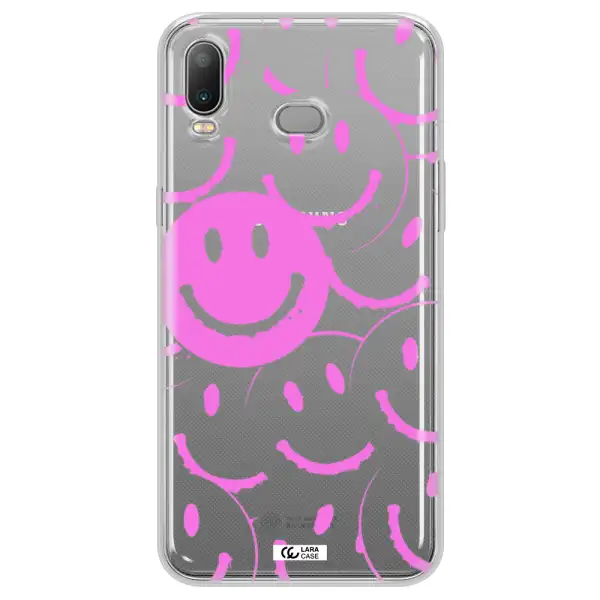 Smile Purple Samsung A6S Clear TPU Case