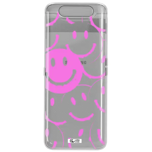 Smile Purple Samsung A80 Clear TPU Case