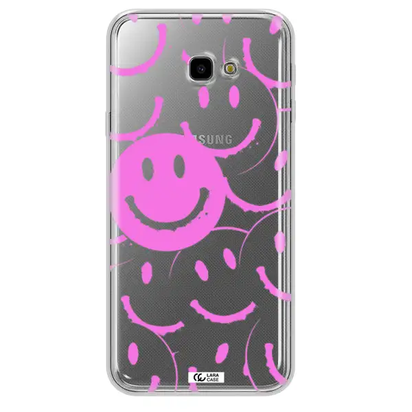 Smile Purple Samsung J4 Plus Clear TPU Case