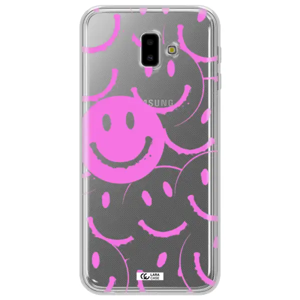 Smile Purple Samsung J6 Plus Clear TPU Case