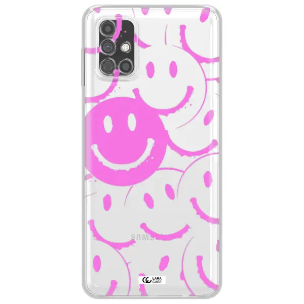 Smile Purple Samsung M51 Clear TPU Case