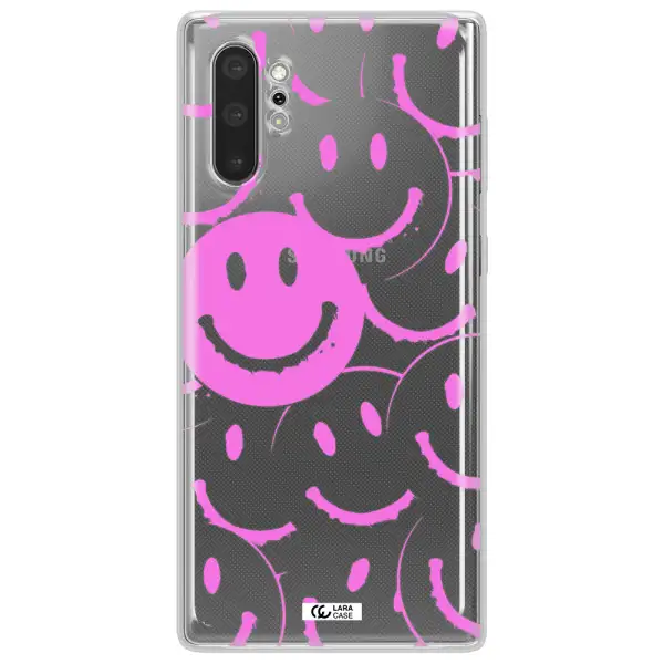 Smile Purple Samsung Note 10 Plus Clear TPU Case