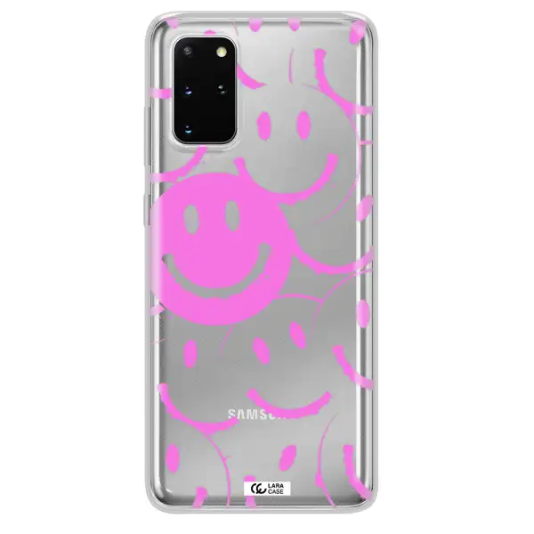 Smile Purple Samsung S 20 Plus Clear TPU Case