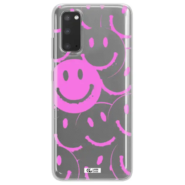 Smile Purple Samsung S20 Clear TPU Case