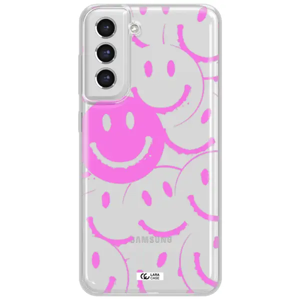 Smile Purple Samsung S21 Fe Clear Tpu Case