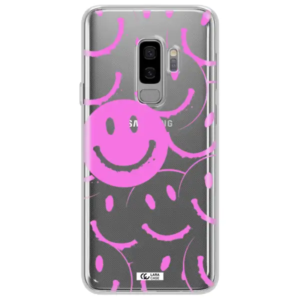 Smile Purple Samsung S9 Plus Clear TPU Case