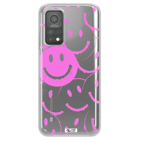 Smile Purple Xiaomi Mi 10 T Pro Clear TPU Case