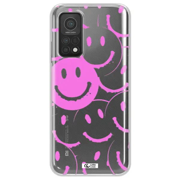 Smile Purple Xiaomi Mi 10T Clear TPU Case