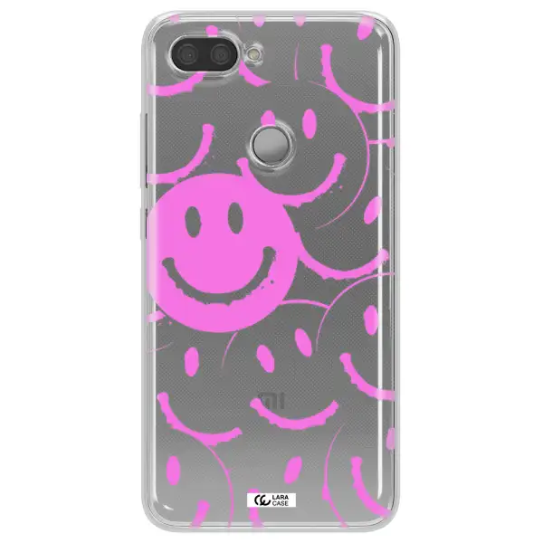 Smile Purple Xiaomi Mi 8 Lite Clear TPU Case