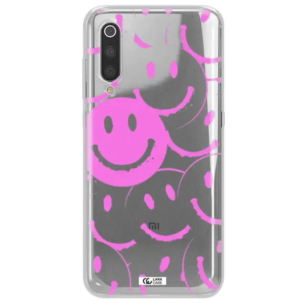 Smile Purple Xiaomi Mi 9 Clear TPU Case