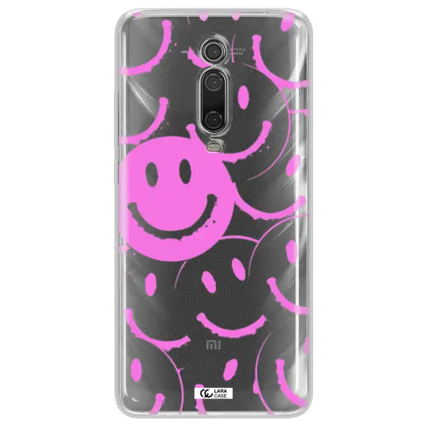 Smile Purple Xiaomi Mi 9T Clear TPU Case