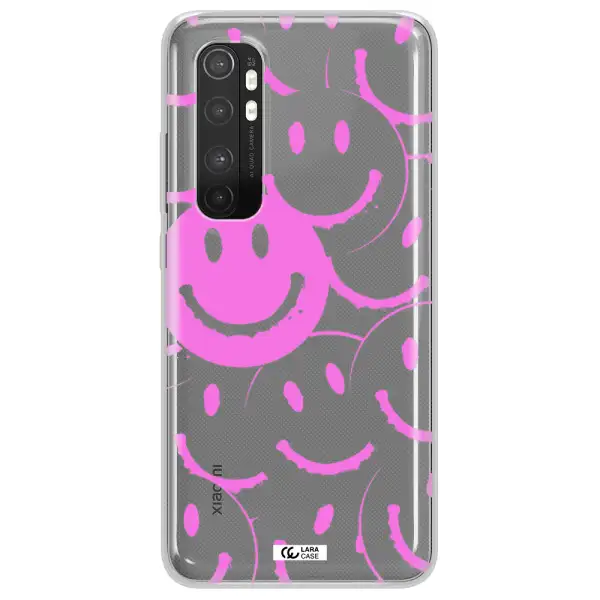 Smile Purple Xiaomi Mi Note 10 Lite Clear TPU Case