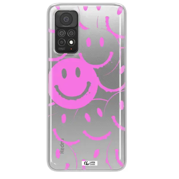 Smile Purple Xiaomi Note 11 Pro Clear TPU Case