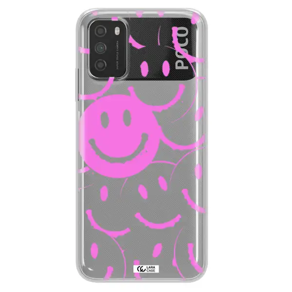 Smile Purple Xiaomi Poco M3 Clear TPU Case
