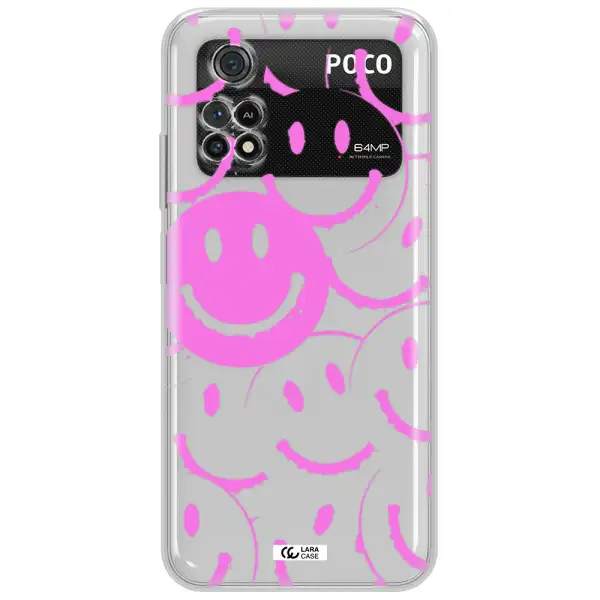 Smile Purple Xiaomi Poco M4 Pro 4G Clear Tpu Case