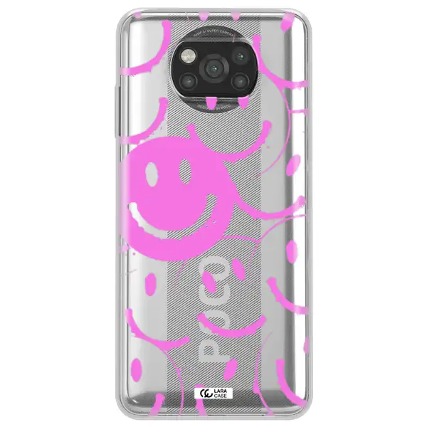Smile Purple Xiaomi Poco X3 Clear TPU Case