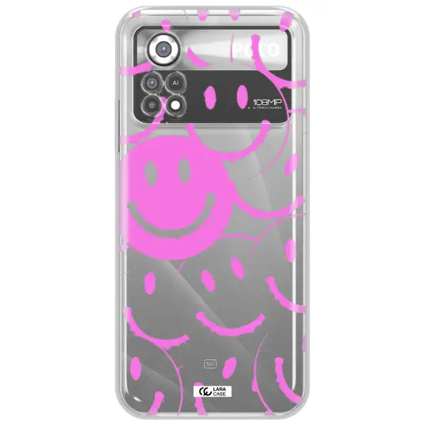 Smile Purple Xiaomi Poco X4 Pro Clear TPU Case