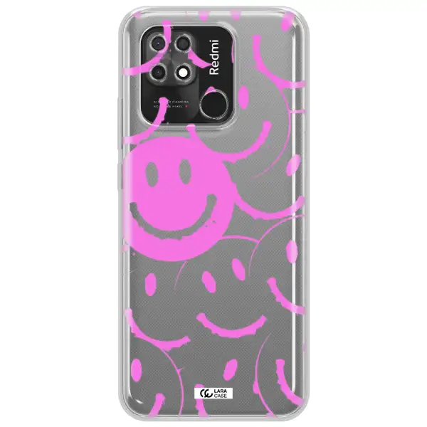 Smile Purple Xiaomi Redmi 10C Clear TPU Case