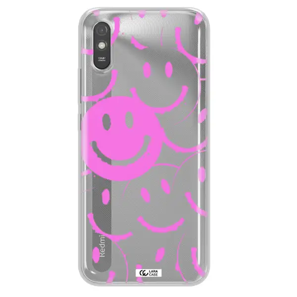 Smile Purple Xiaomi Redmi 9A Clear TPU Case