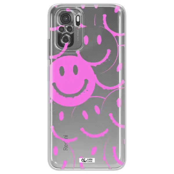Smile Purple Xiaomi Redmi Note 10S Clear Tpu Case