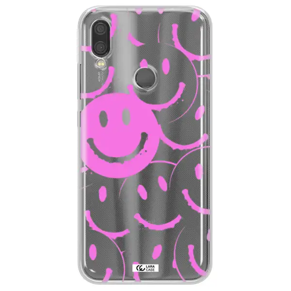 Smile Purple Xiaomi Redmi Note 7 Clear TPU Case