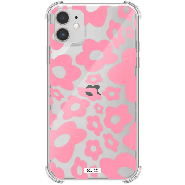 Five Petal Pink Flower Apple iPhone 11 Clear PC Case