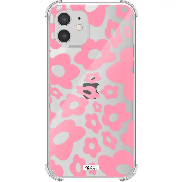 Five Petal Pink Flower Apple iPhone 12 mini Clear PC Case