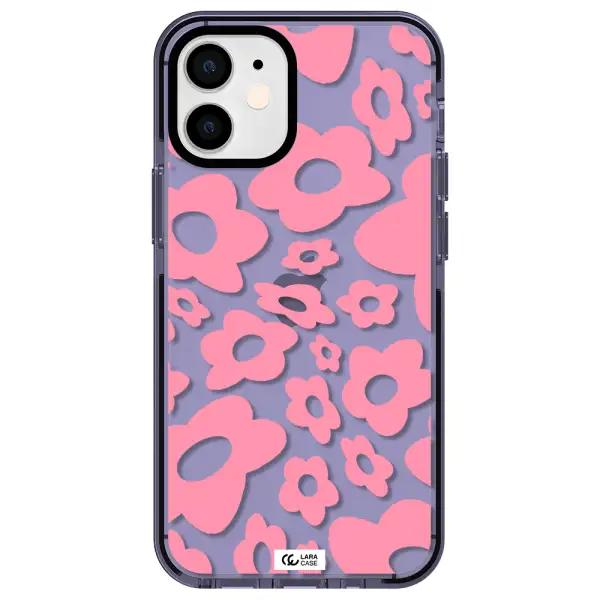 Five Petal Pink Flower Apple iPhone 12 mini impact Lilac Case