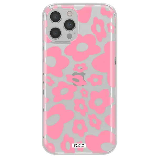 Five Petal Pink Flower Apple iPhone 12 pro Clear TPU Case