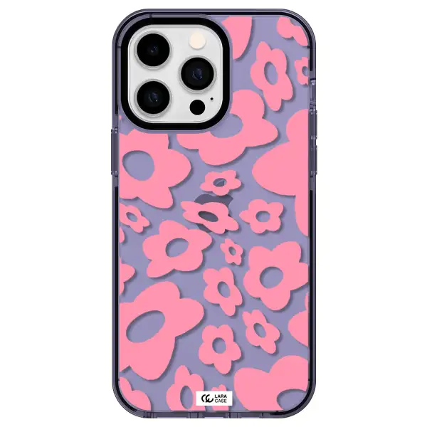 Five Petal Pink Flower Apple iPhone 14 pro max impact Lilac Case